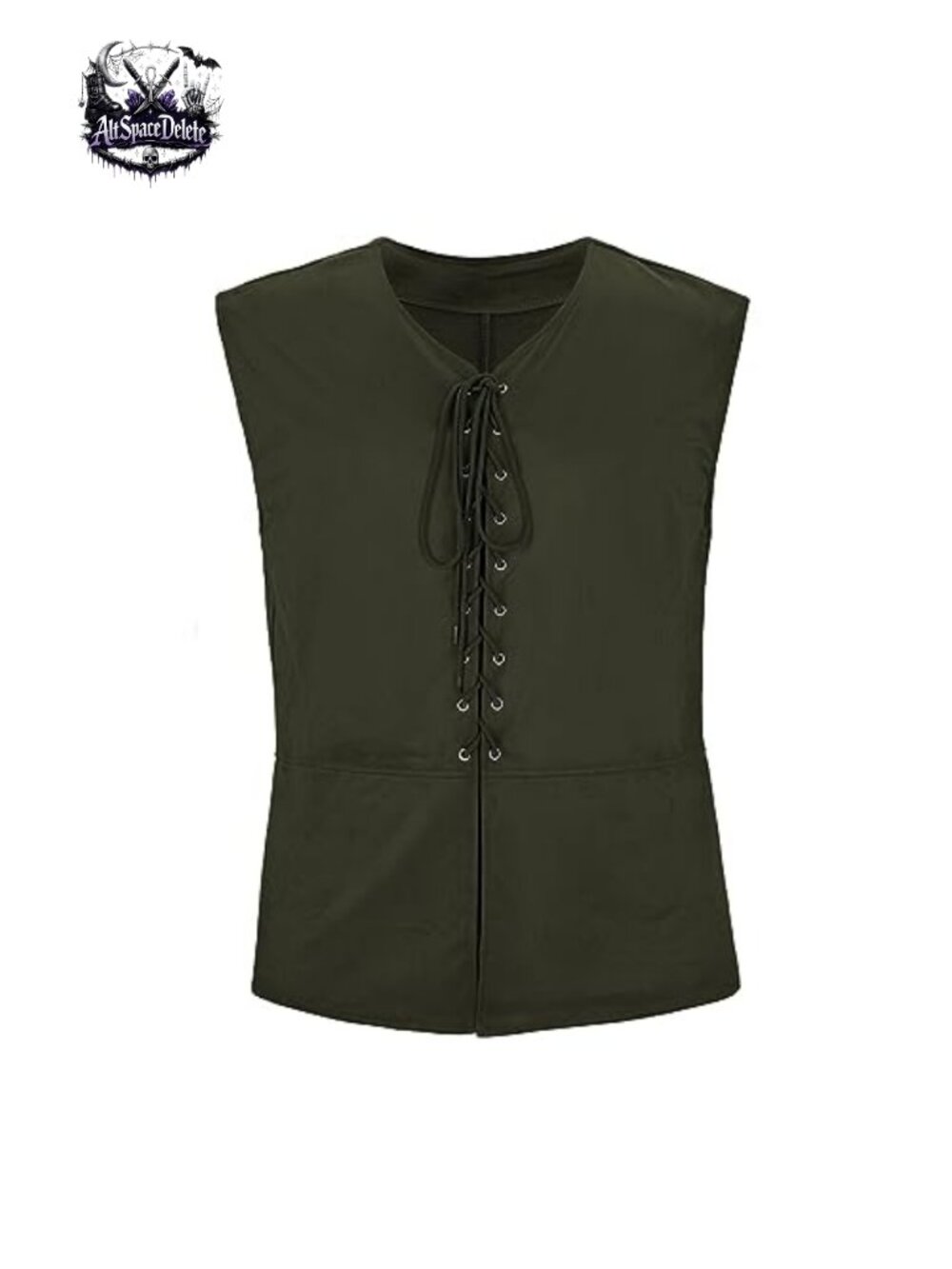 Men's Renaissance Vest Lace-Up Medieval Costume Steampunk Sleeveless